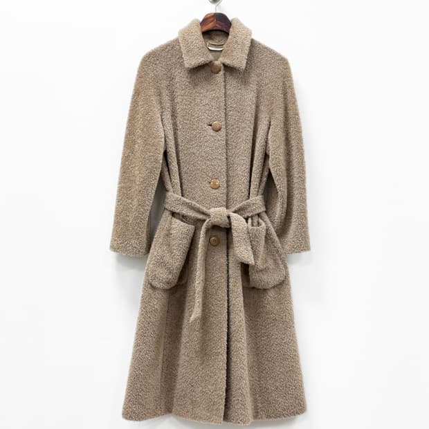 막스마라 알파카 울 블렌드 벨티드 코트