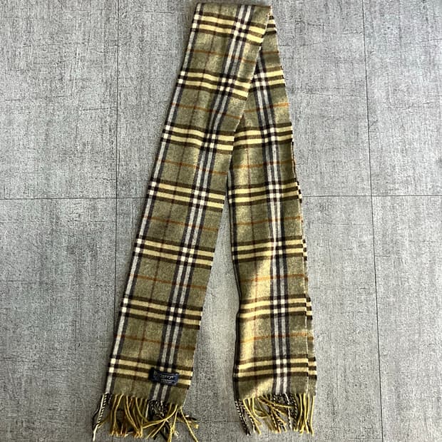 Burberry 버버리 올드스쿨아메카지 블루라벨 테슬머플러 그린