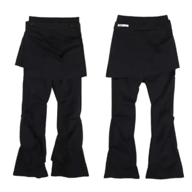 오호스 핀턱 랩스커트