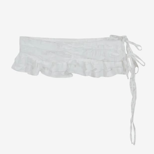 타입서비스 Clean Lace Layered Wrap Skirt