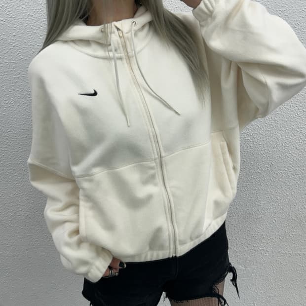나이키 아이보리 플리스 집업 (여성용) S
