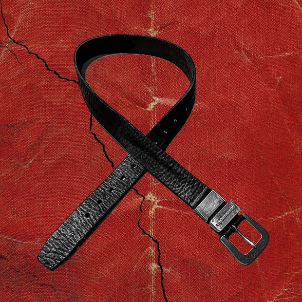 Japanese 90s 고딕 메가 스틸 러스트 버클 벨트