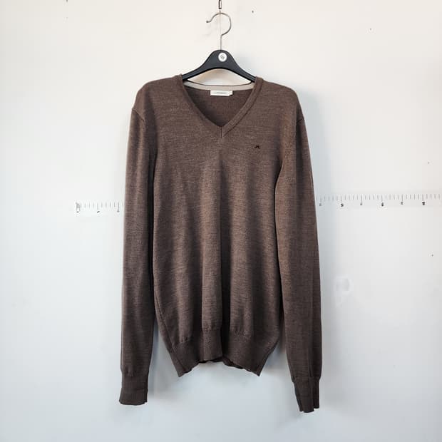 제이린드버그 브이넥 니트 브라운