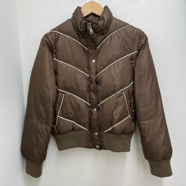 vintage 패딩 점퍼 2way