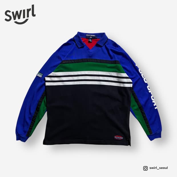 🌊Polo sports “Pepsi” Rugby shirts