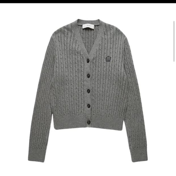 던스트 케이블 니트 멜란지그레이