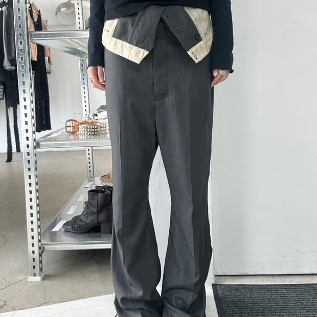 빈티지 폴딩 플레어 슬랙스