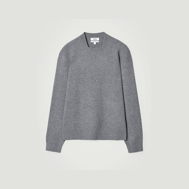 [새상품/XL] COS 더블페이스 보머 넥 니트 스웨터