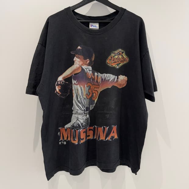 90s 볼티모어 오리올스 마이크 무시나 싱글 스티치 티셔츠