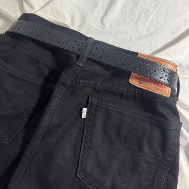 빈티지 펀칭 레더 벨트