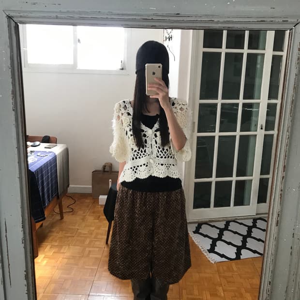vintage crochet cardigan