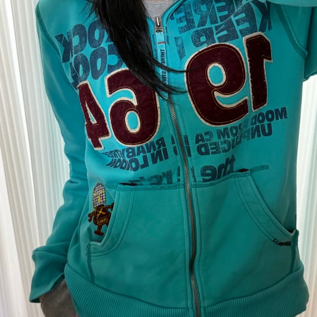 데어스 서프 하늘색 후드집업 L