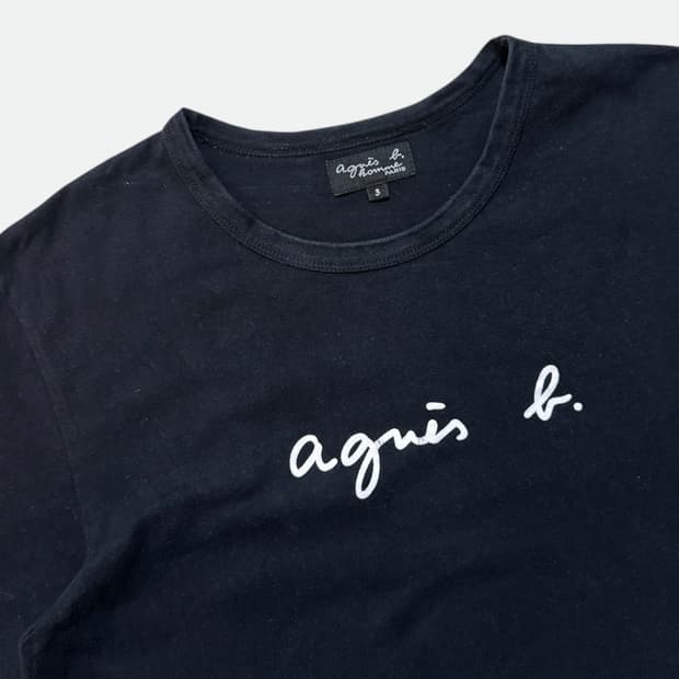Agnes B 아녜스 베 옴므 로고 반팔 티셔츠 3사이즈