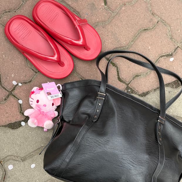 무배♥️토앤토 제품 토앤토 텐더로이트 플럼피 쪼리 레드 걍새거급 무신사