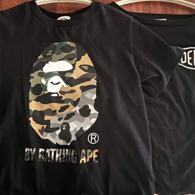 베이프 카모 반팔_키즈