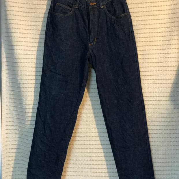 랭글러 레귤러핏 진청 데님 일자 청바지 33