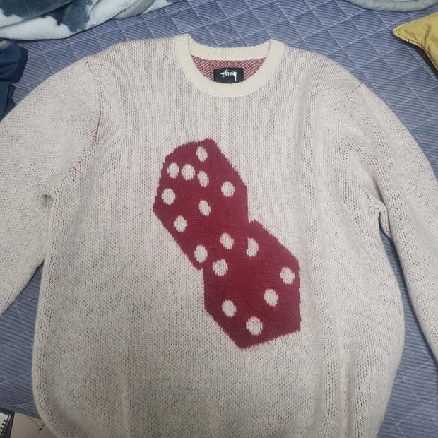 스투시 다이스 모헤어 니트 본 색상