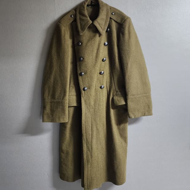 빈티지 루마니안 밀리터리  헤비 울 코트