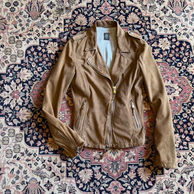 일레븐티 스웨이드 레더 라이더 자켓 55