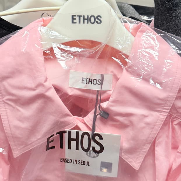 에토스 가든 셔츠 핑크 새상품