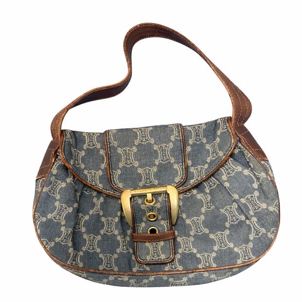 셀린느 트리오페 빈티지 숄더백 / 올드셀린 / 희귀 / 데님패턴