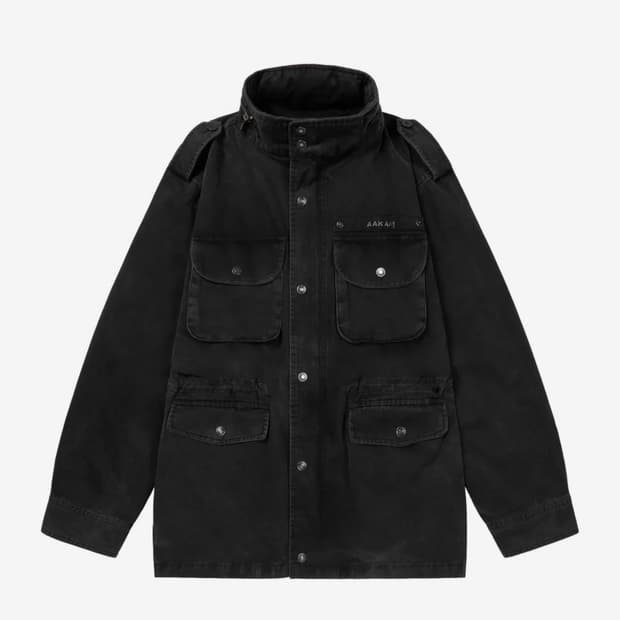아캄 Washed Field Jacket (Black)