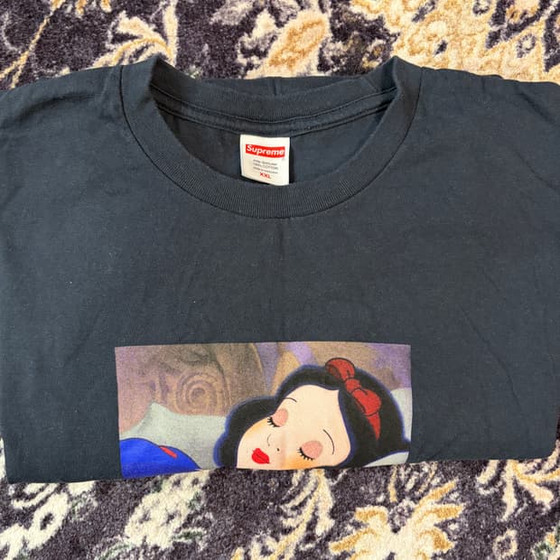 Supreme 24Fw Snow White Tee Navy xxl