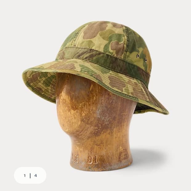 RRL 리미티드에디션 카모버킷햇 라지