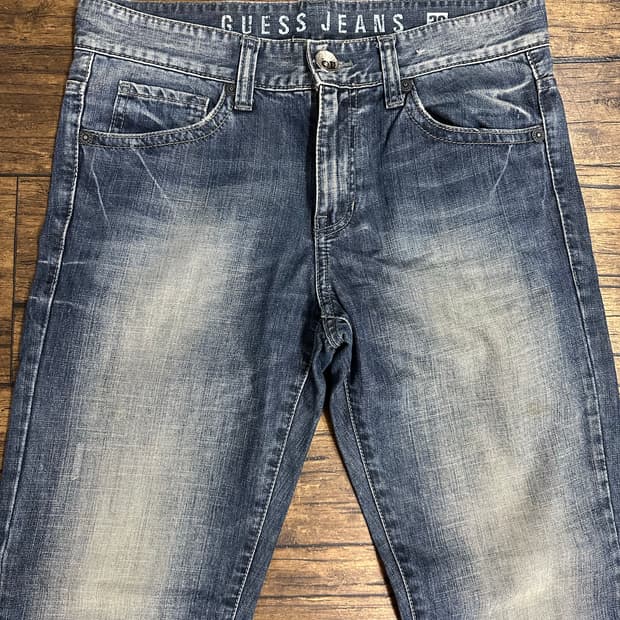 게스 GUESS JEANS 워싱 데님팬츠 30인치 중청 청바지