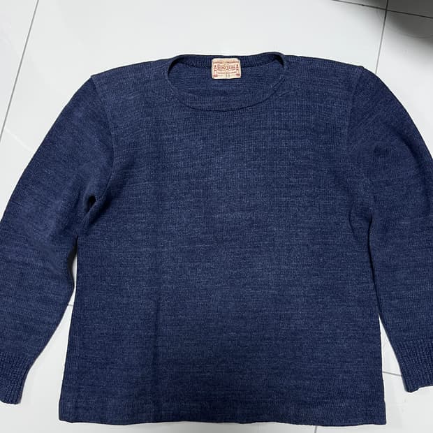 택포9) 본쿠라 Boncoura 시맨스 스웨터 니트 인디고 38