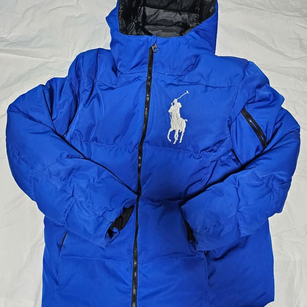 폴로랄프로렌 빅포니 블루 다운 패딩 XL