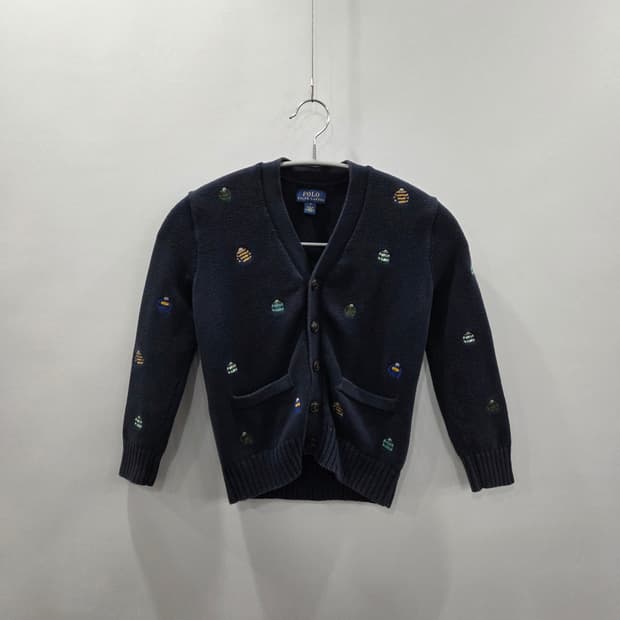 폴로랄프로렌 키즈 멀티자수 가디건 네이비 7