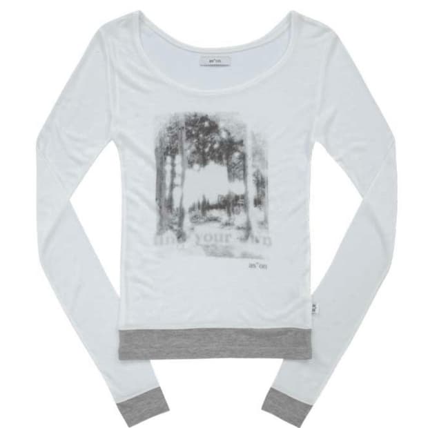 애즈온 FOREST LAYERED T / WHITE  