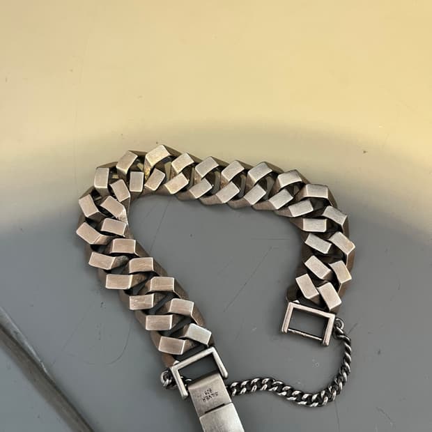 925스털링실버 8각체인 리버시블 은팔찌