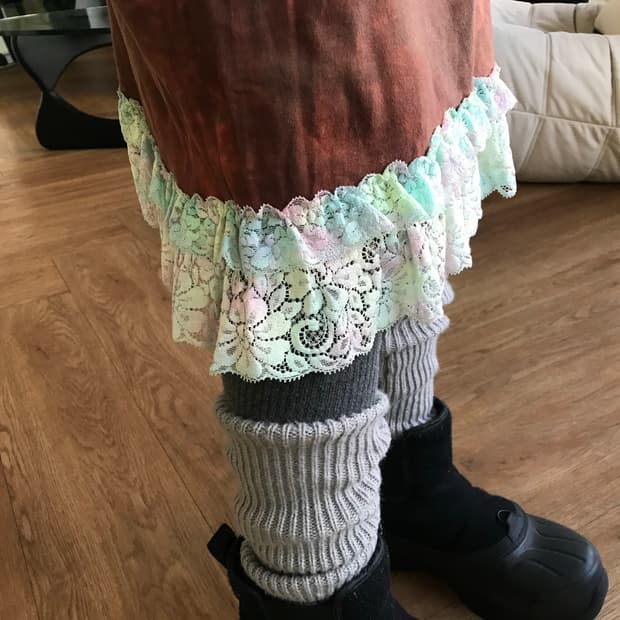 vintage pattern lace skirt