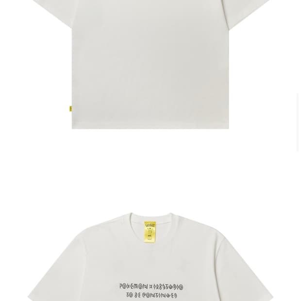 아이앱 스튜디오 x 포켓몬 안농 티셔츠 화이트