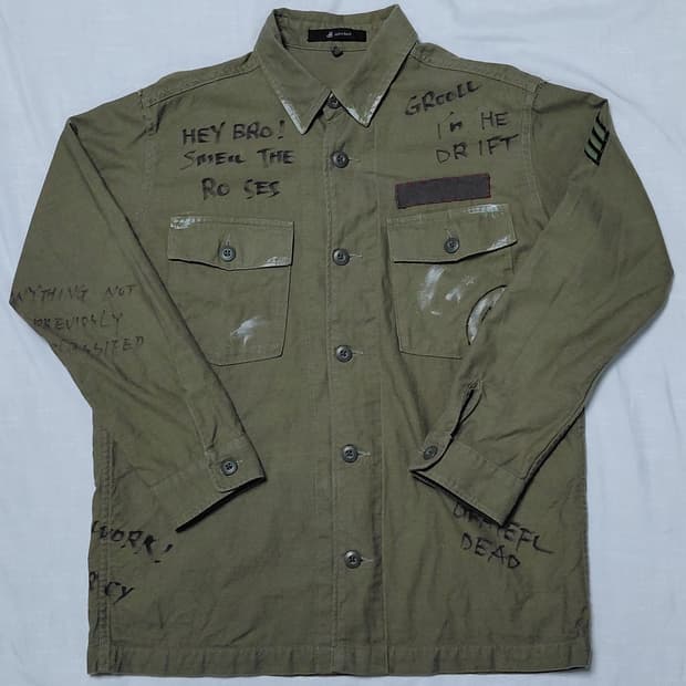 [Johnbull] 존불 핸드 페인팅 밀리터리 커스텀 셔츠 재킷