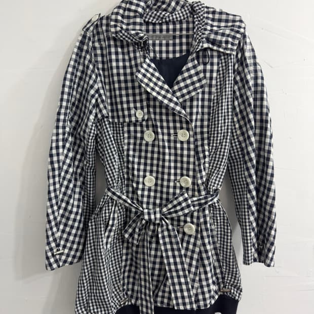 acheter check shirring detail jacket