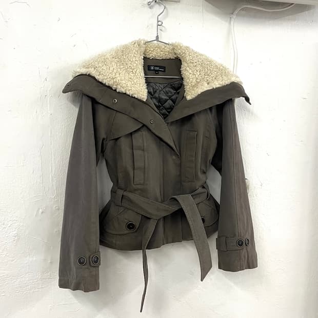 이자벨마랑 2005 런웨이 램 시어링 카라 자켓