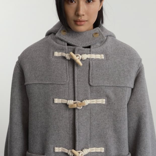 GBH half duffle coat grey 하프 더플 코트