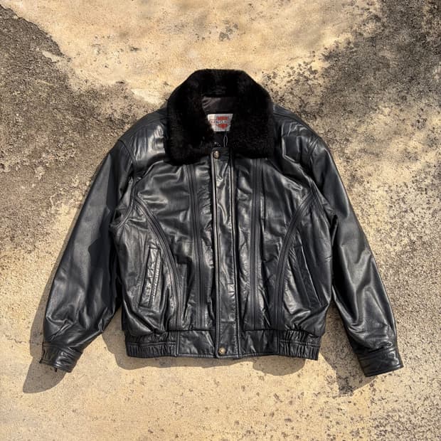 90s Avun Classics 빈티지 소가죽 자켓 XL