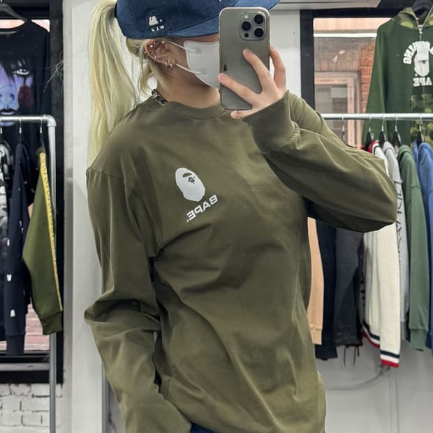 베이프 ANSKA 카키 롱슬리브