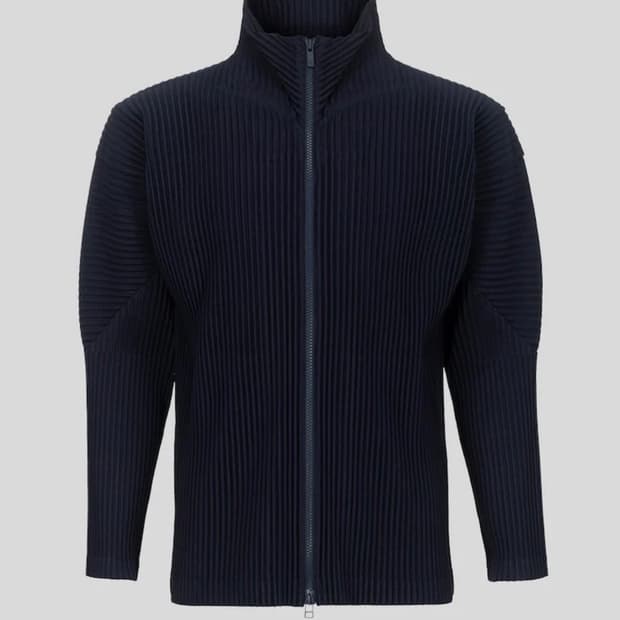 이세이미야케 옴므 플리스 집업 네이비 점퍼