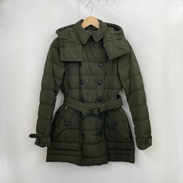 버버리 벨티드  패딩 코트 