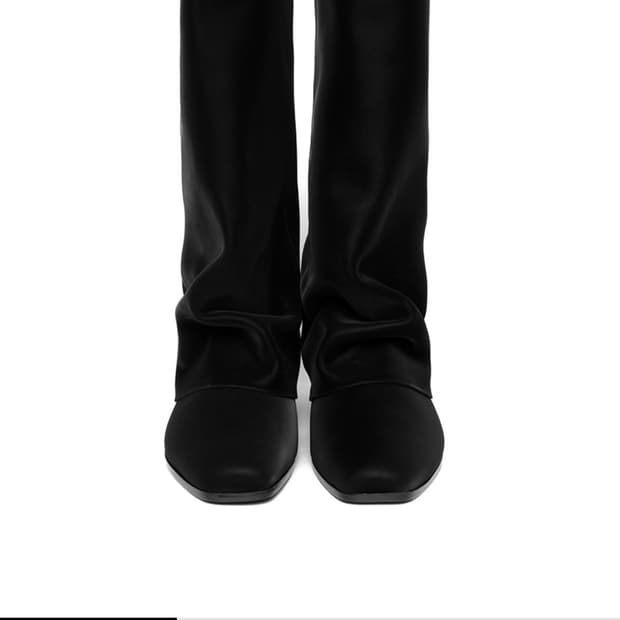 threetoeighty_wrinkle leather boots(Bk)