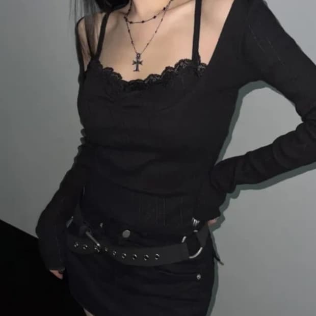 빈티지 레이어드 티셔츠