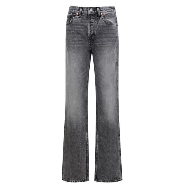 Re/Done Women 90s 하이라이즈 루즈 스모크 