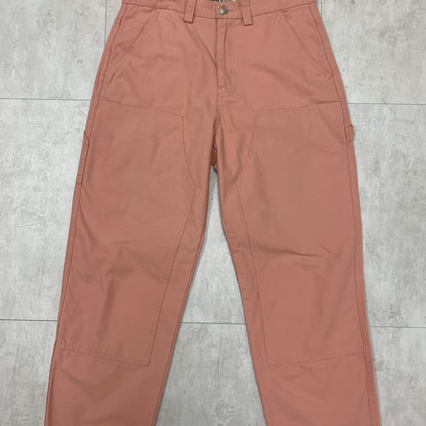 스투시 Bigol 더블니 카펜터 핑크 팬츠