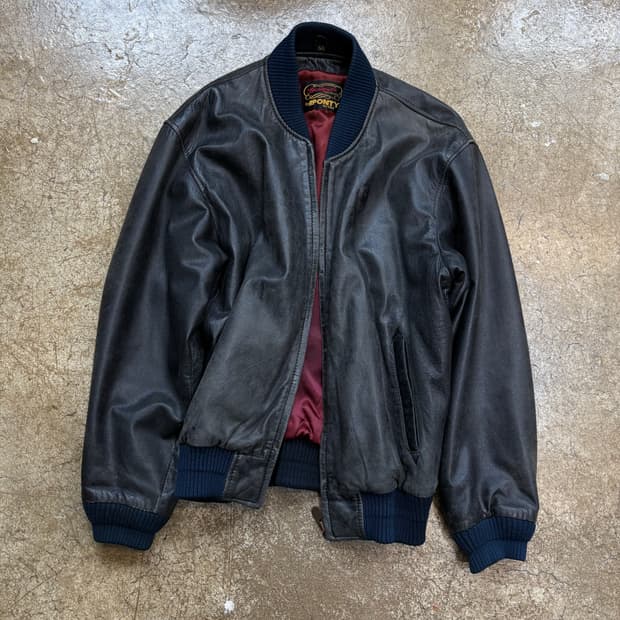 일본 빈티지 양가죽 블루종 재킷