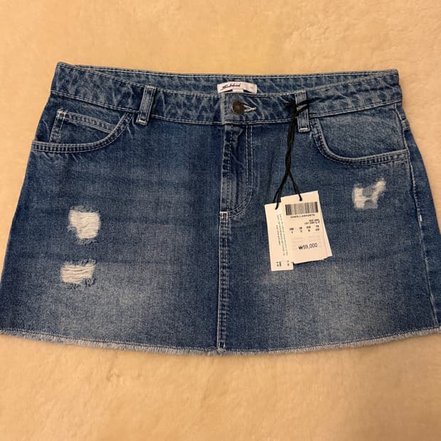 섭듀드 subdued 데님 미니 스커트 m (택O)